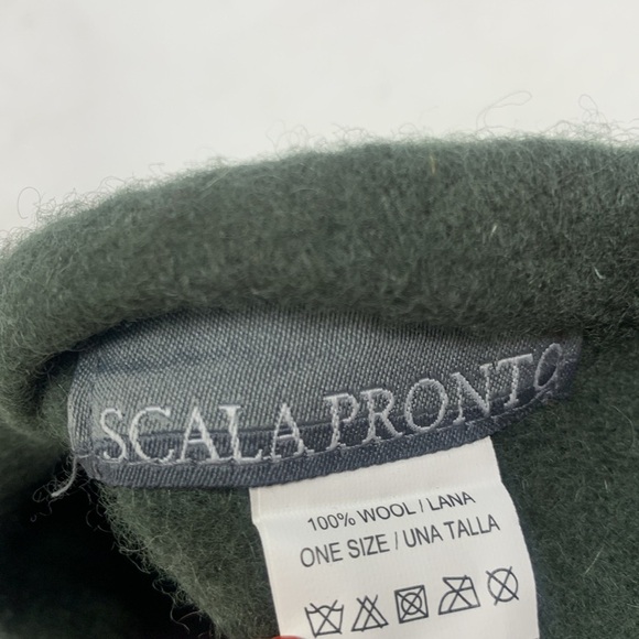 Scala pronto Chic Dark Green Beret hat - Picture 2 of 5